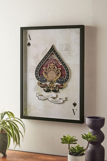 Monochrome Playing Card Framed Ace Wall Art