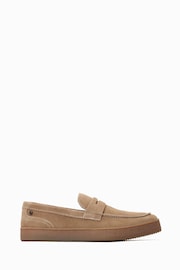 Base London Natural Claude Slip-On Penny Loafers - Image 1 of 6