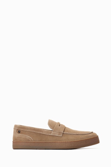 Base London Natural Claude Slip-On Penny Loafers