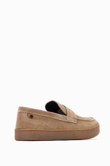 Base London Natural Claude Slip-On Penny Loafers