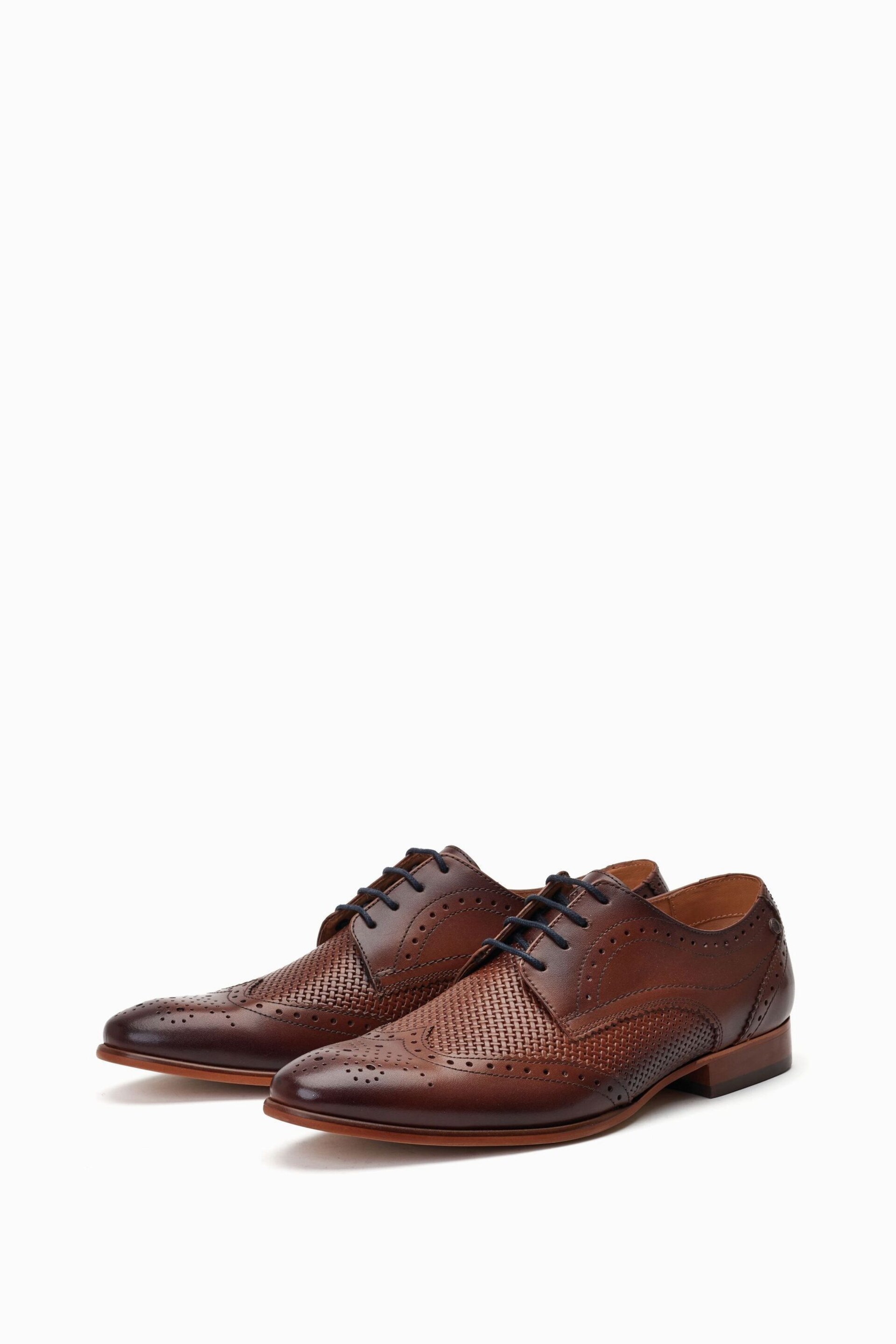 Base London Falcone Lace Up Brogue Shoes - Image 3 of 6