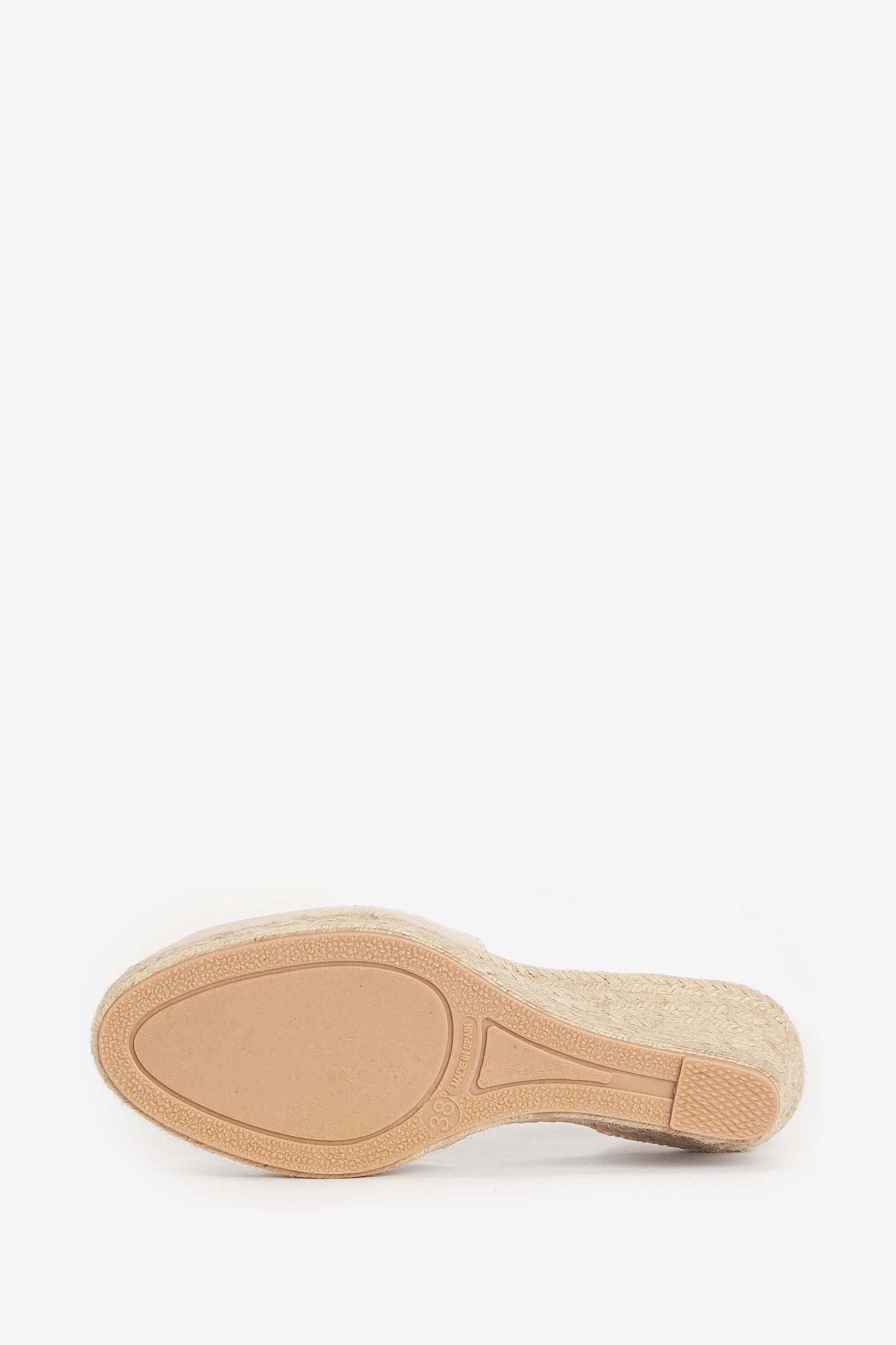 Barbour Beige Beige Juana Espadrille Wedge Sandals