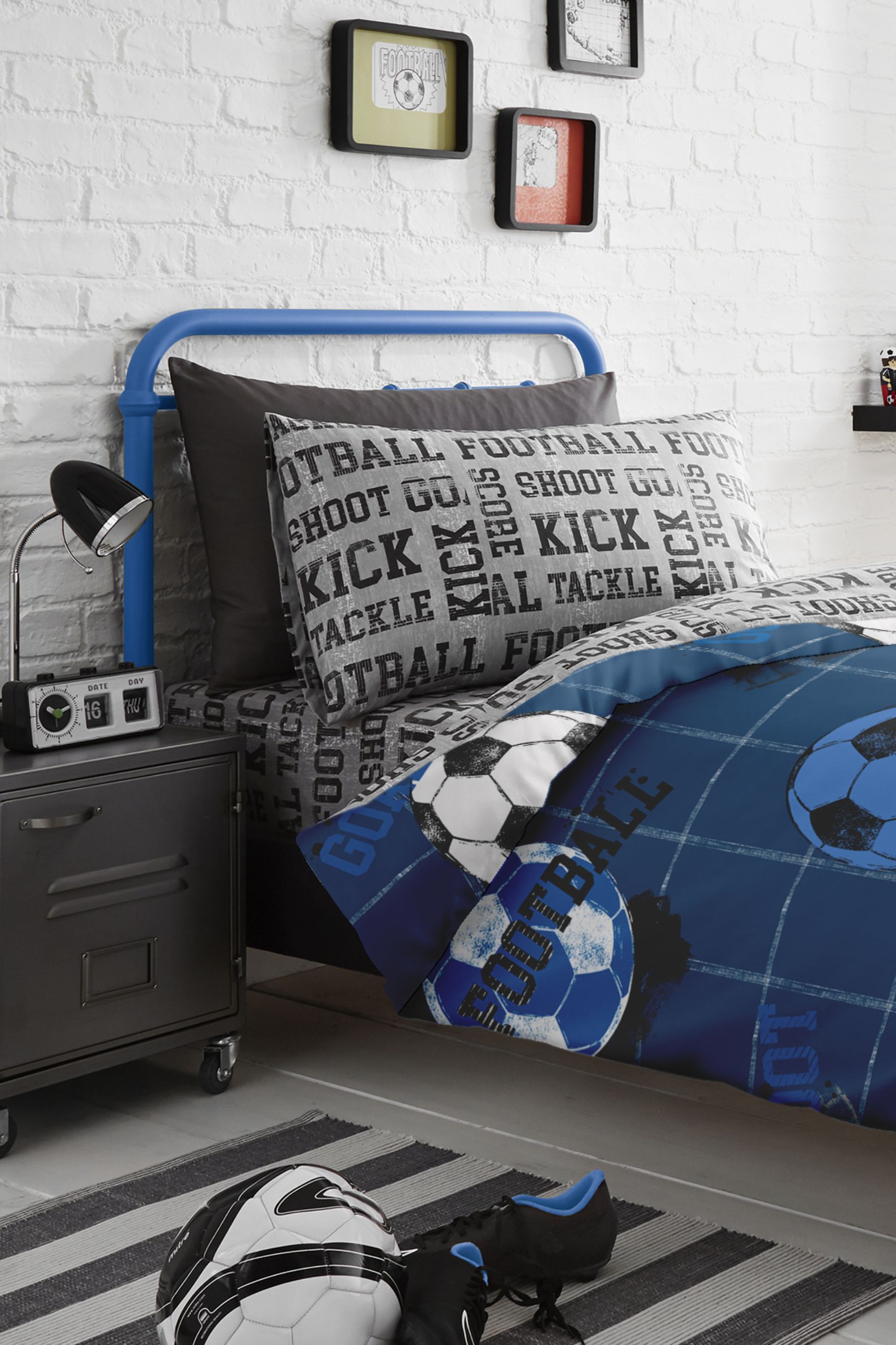 Childrens football bedding store