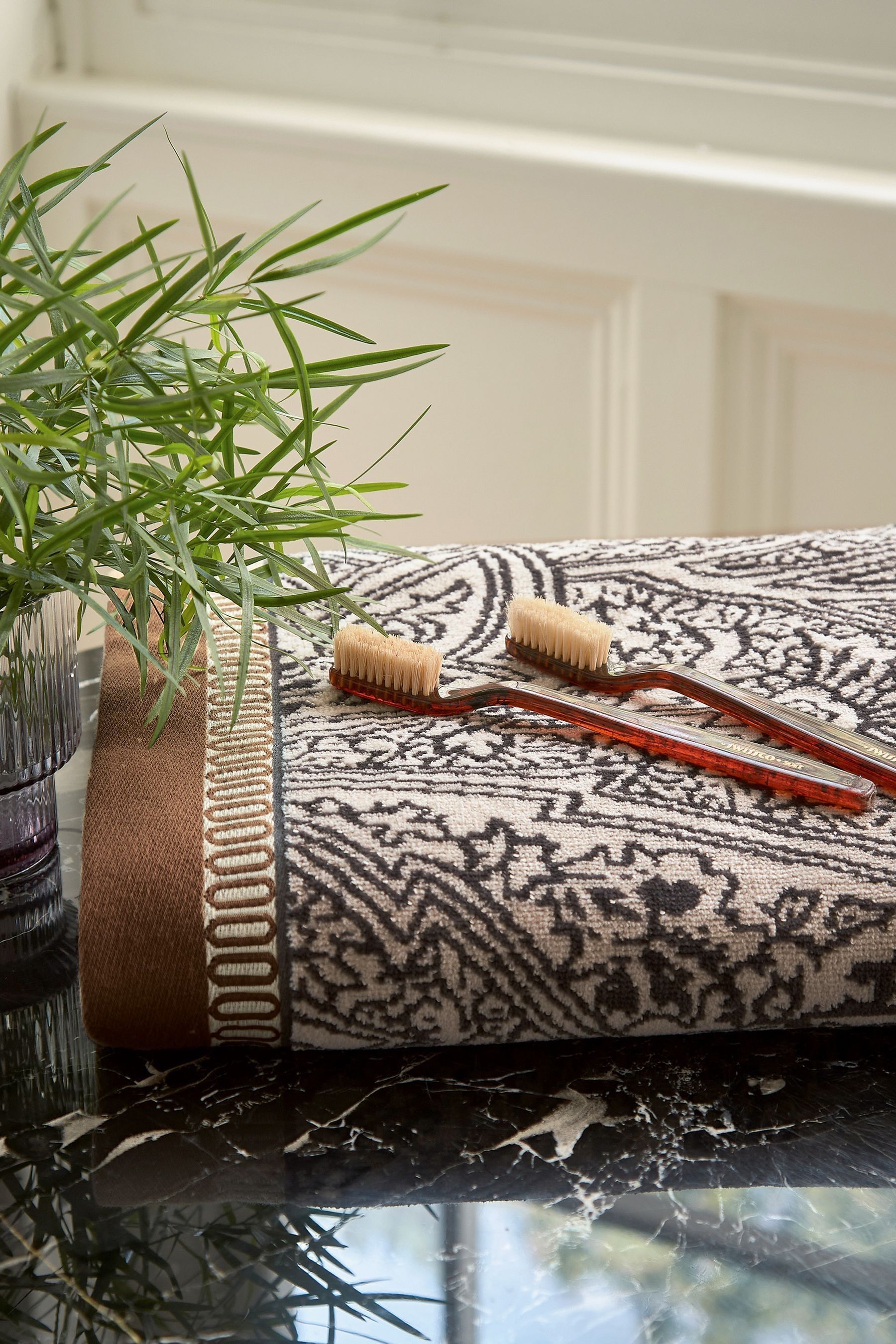 Buy Bedeck of Belfast Charcoal Umma 100 Cotton Towel from the Next UK online shop
