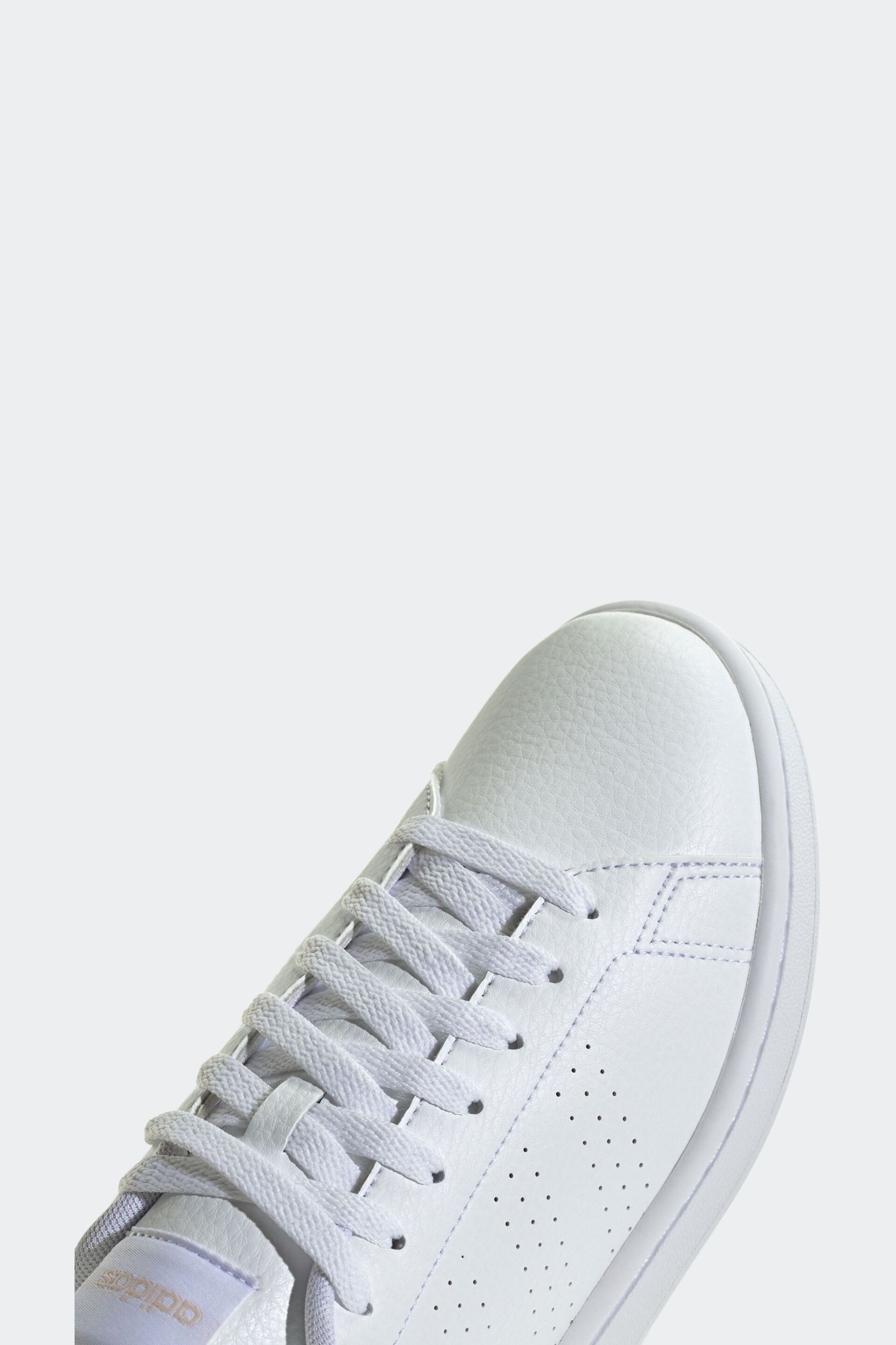 adidas White Sportswear Advantage Trainers - Image 9 of 11