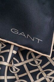 GANT Blue Patterned Silk Scarf - Image 4 of 4