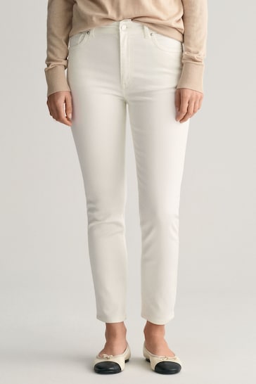 GANT Slim Fit Ankle Grazer White Jeans
