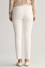 GANT White Slim Fit Ankle Grazer Jeans - Image 2 of 9