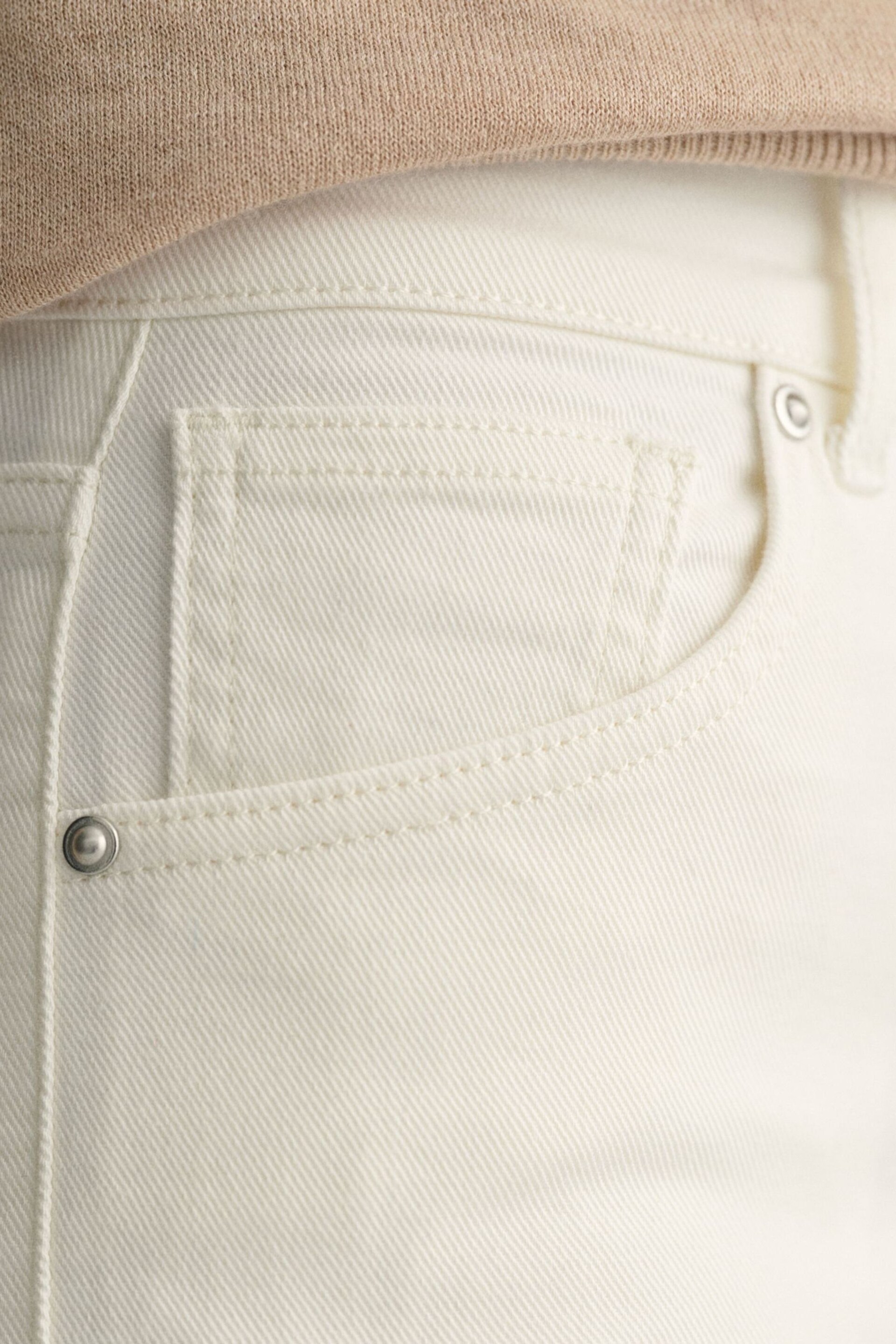 GANT White Slim Fit Ankle Grazer Jeans - Image 7 of 9