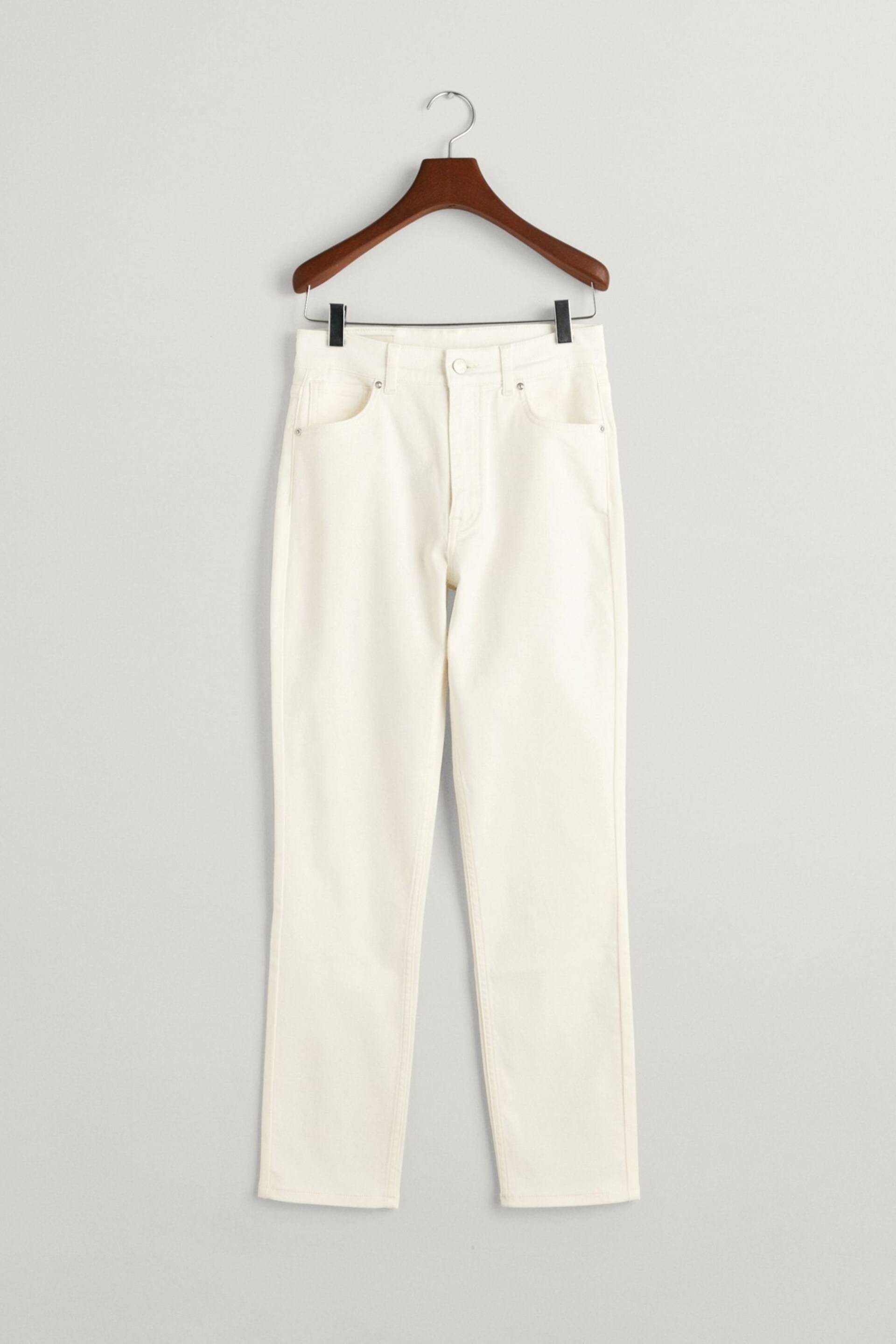 GANT White Slim Fit Ankle Grazer Jeans - Image 9 of 9