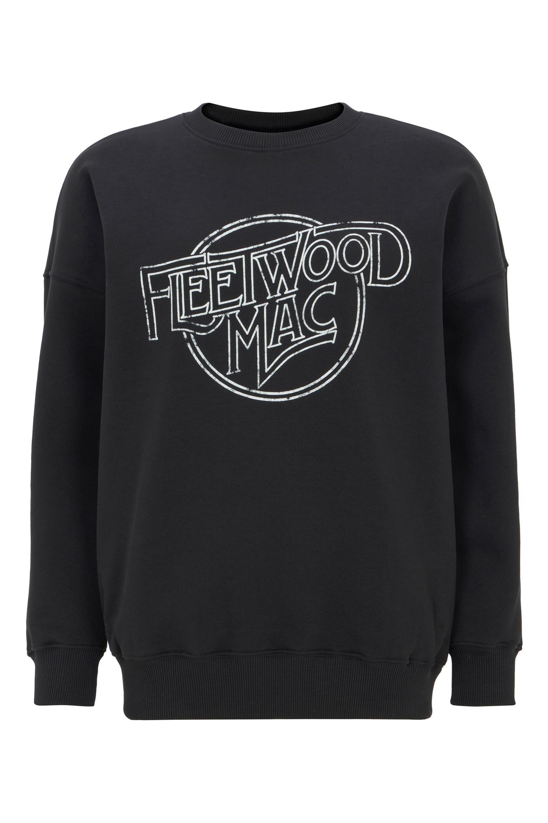 Buy Mint Velvet Black Fleetwood Mac 100 Cotton Sweatshirt from the Next UK online shop
