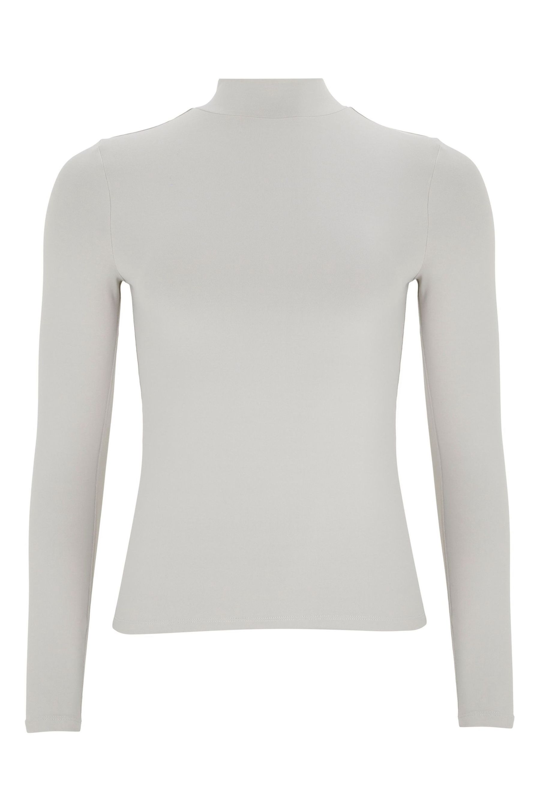 Mint Velvet Silver Layering High Neck Top