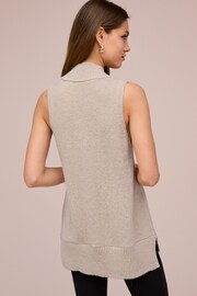 Neutral Soft Touch Cosy Sleeveless V-Neck Tank Top Vest - Image 2 of 6
