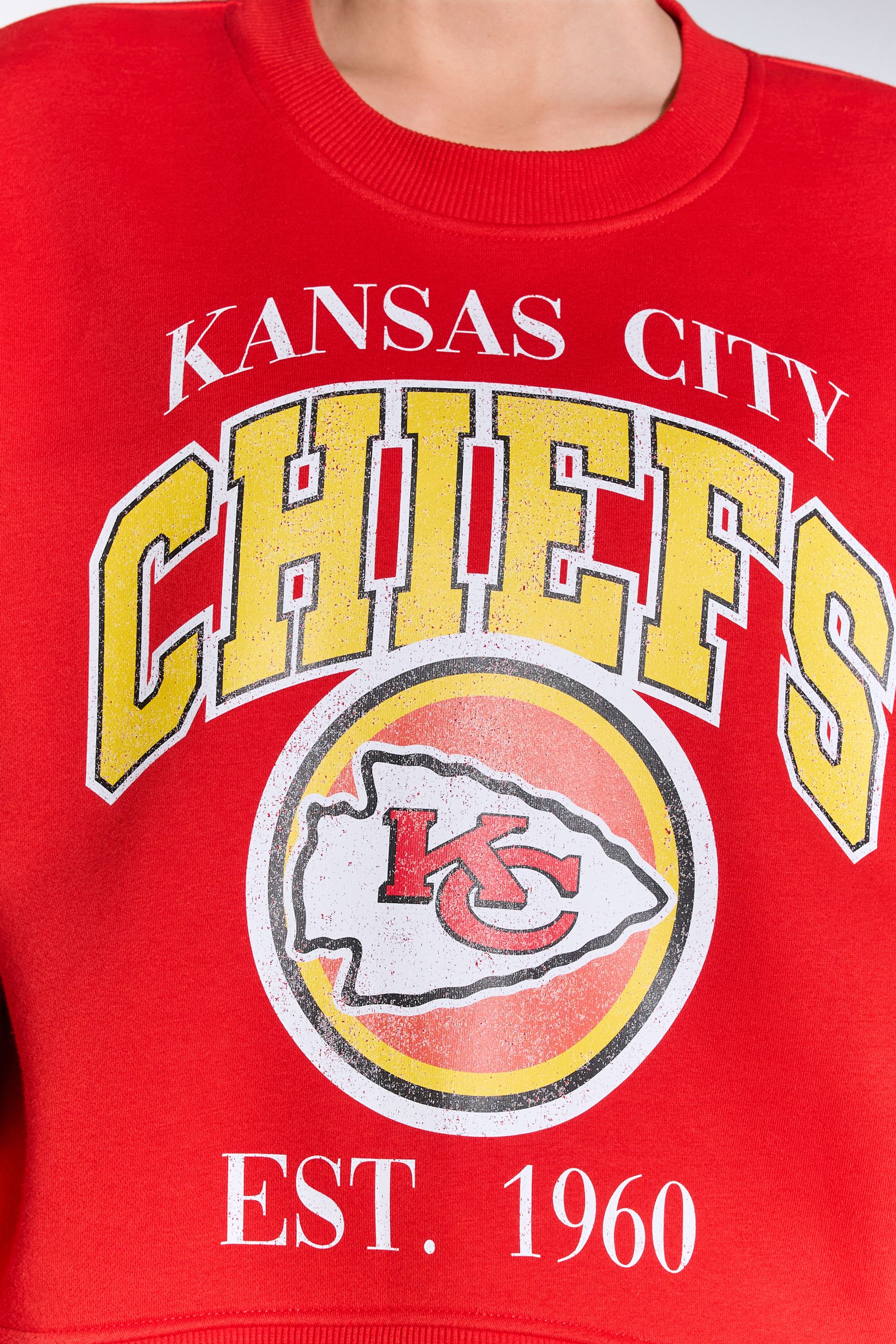 Buy Red NFL American License Kansas City Chiefs Heavyweight Graphic Slogan 100 Cottton Sweatshirt from the Next UK online shop