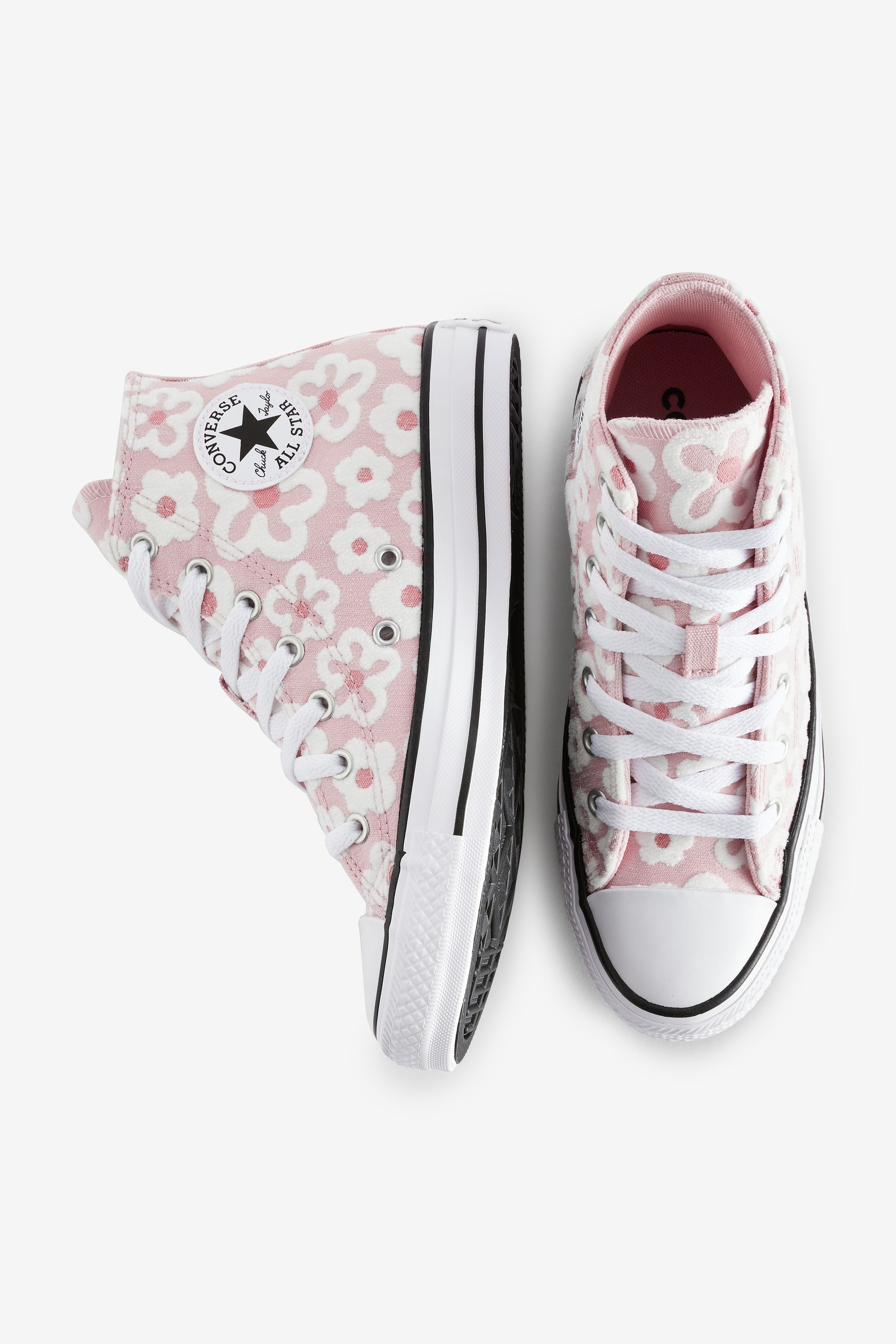 Buy Converse Purple Youth Floral Textured Chuck Taylor All Star Trainers from the Next UK online shop