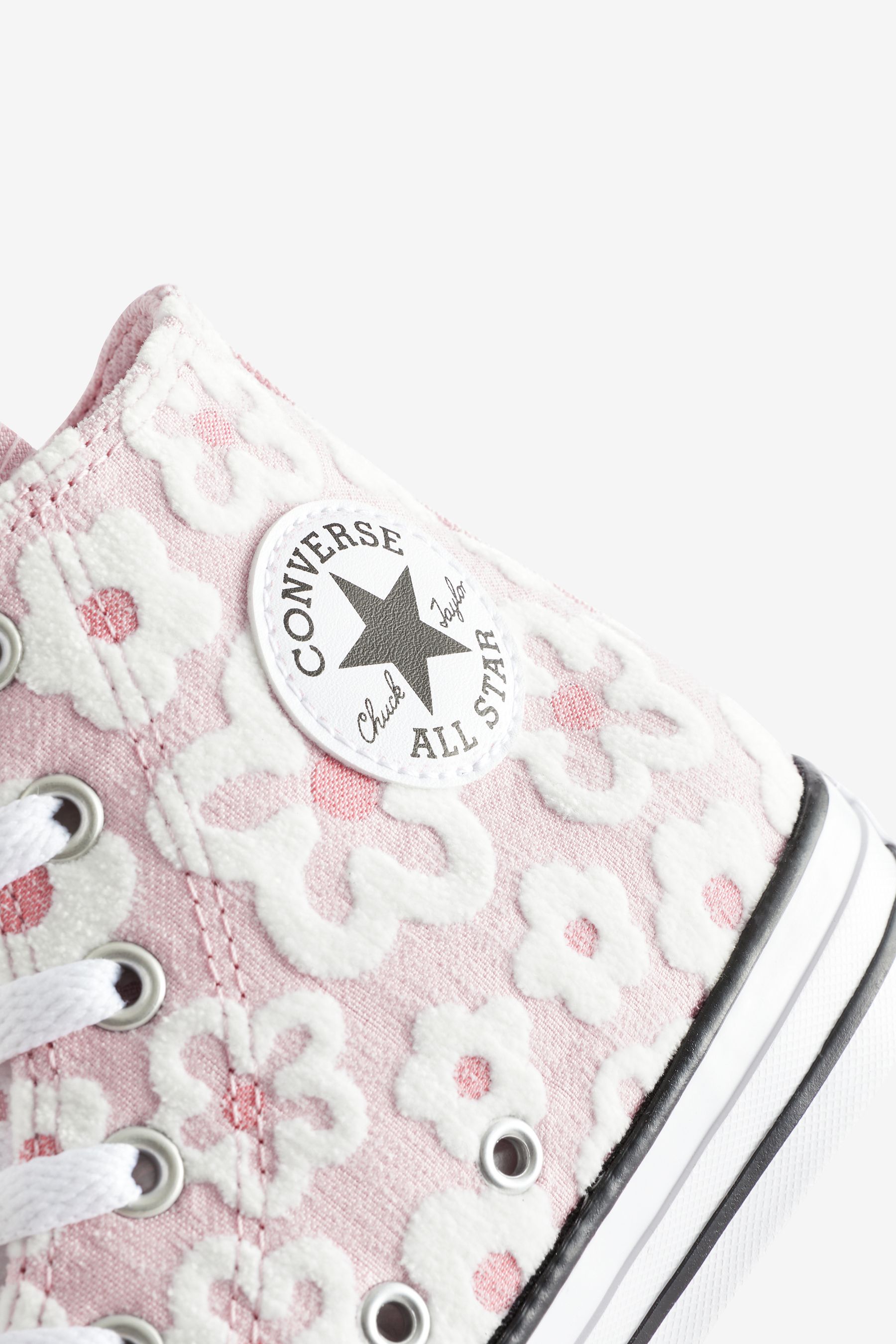 Converse Purple Youth Floral Textured Chuck Taylor All Star Trainers