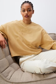 Yellow Relaxed Fit Malibu Washed Embroidered City Graphic Sweatshirt - Image 1 of 10