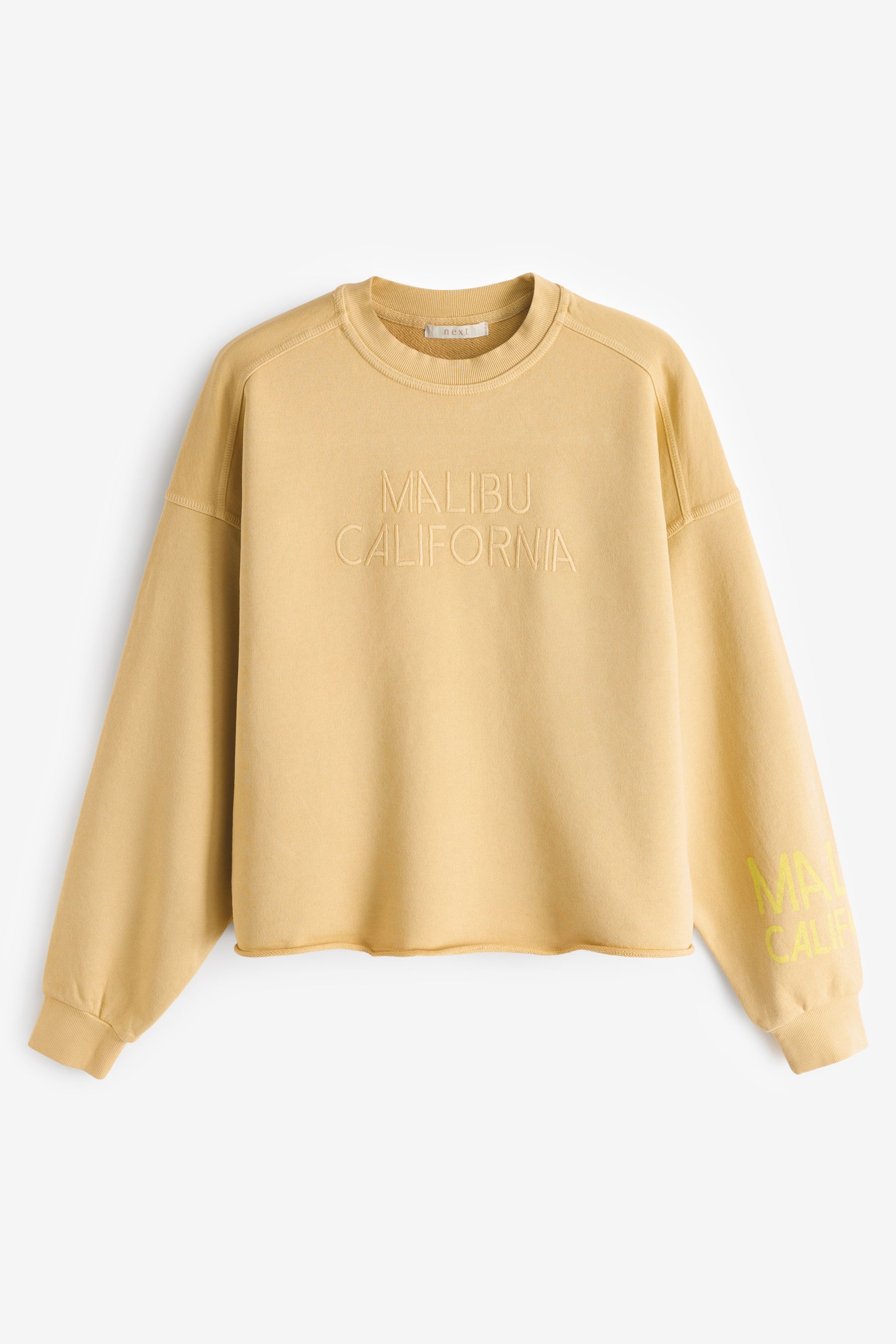Washed yellow sweatshirt online