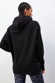 Black Active Longline Overhead Hoodie - Image 2 of 6