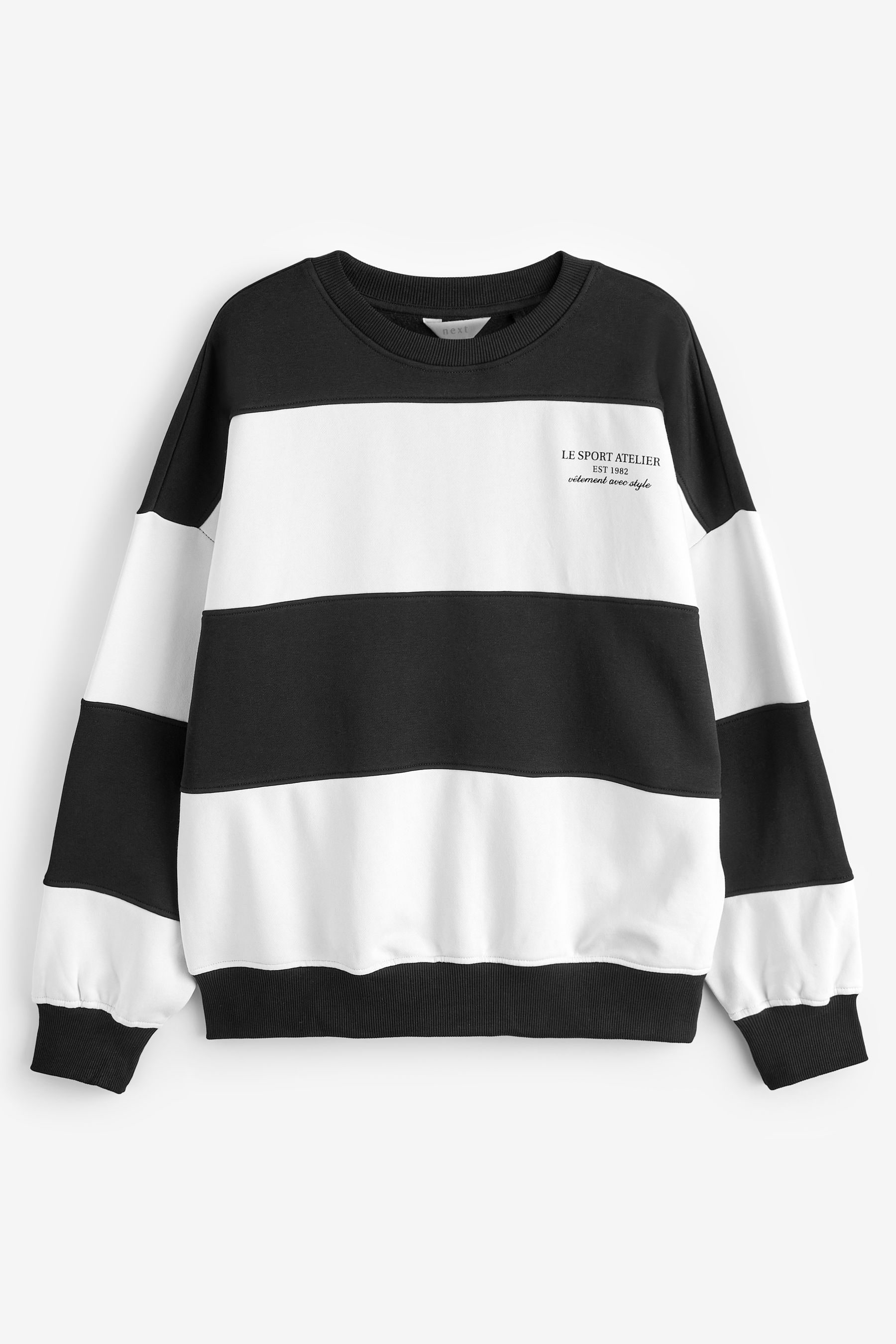 Black white sweatshirt top