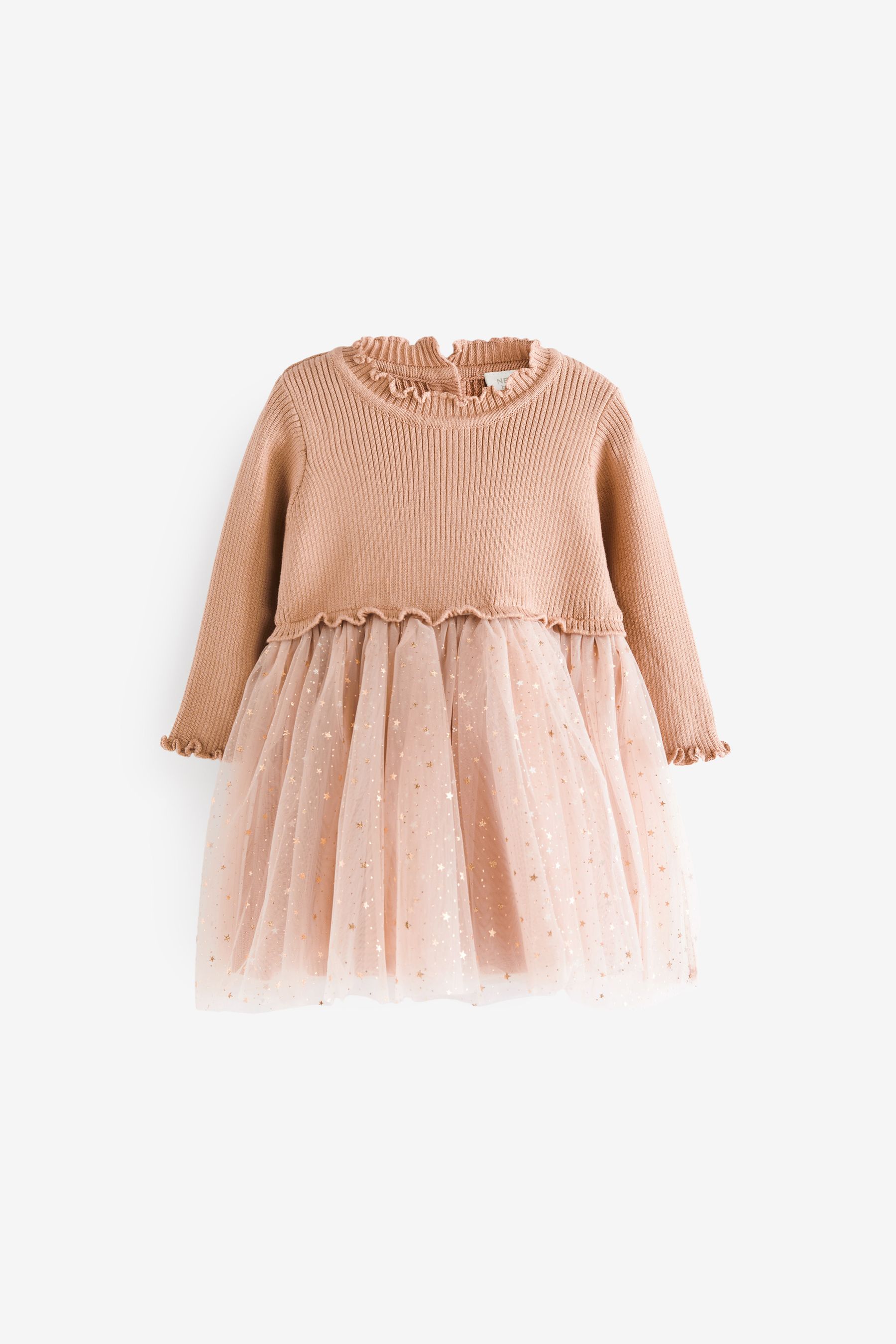 Buy Rust Brown Baby Jumper Dress with Mesh Skirt 0mths 2yrs from Next Luxembourg