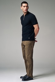 Tan Brown Slim Fit Premium Laundered 5 Pocket Trousers - Image 4 of 10