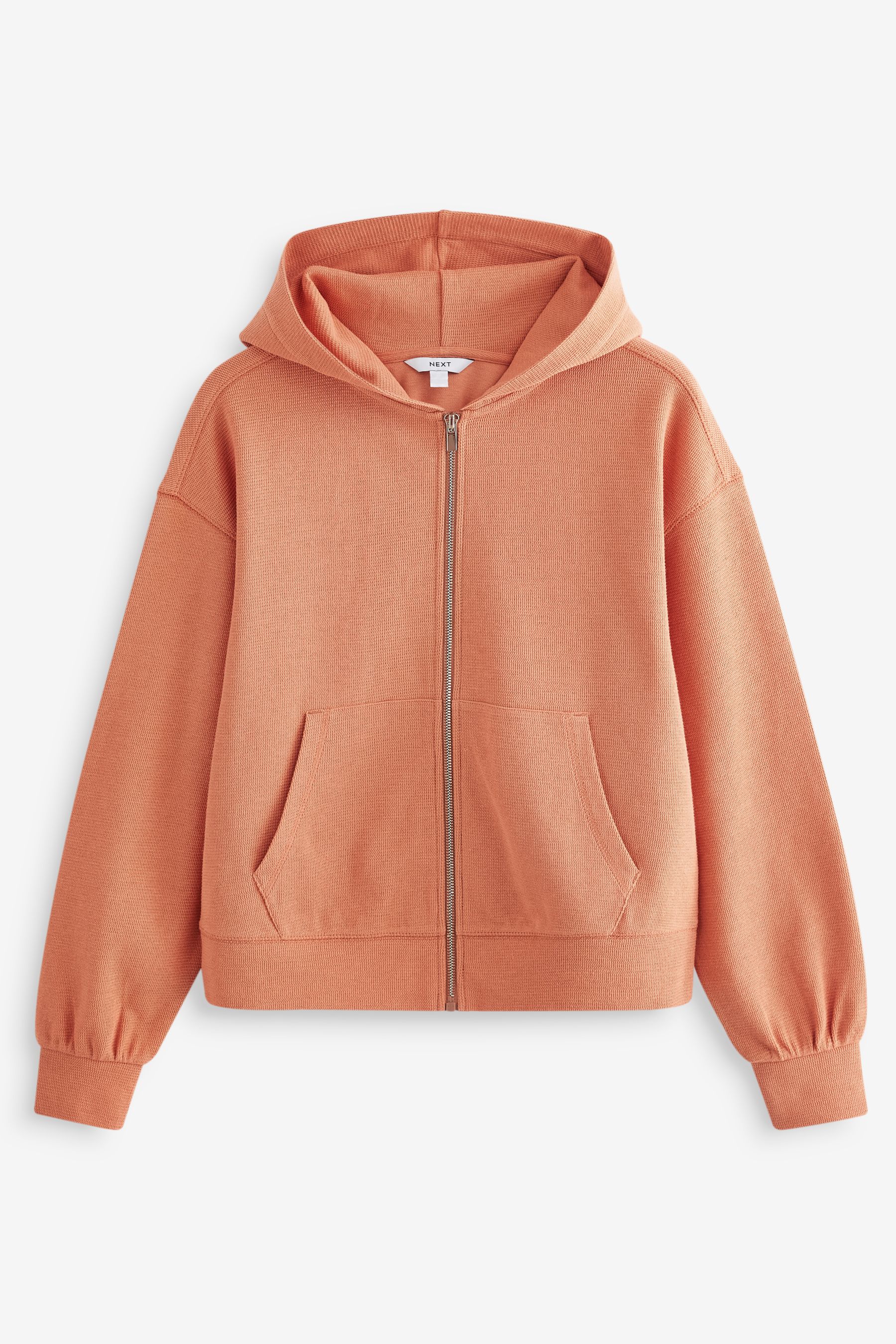 Buy Coral Orange Lightweight Summer Zip Through Hoodie from the Next UK online shop