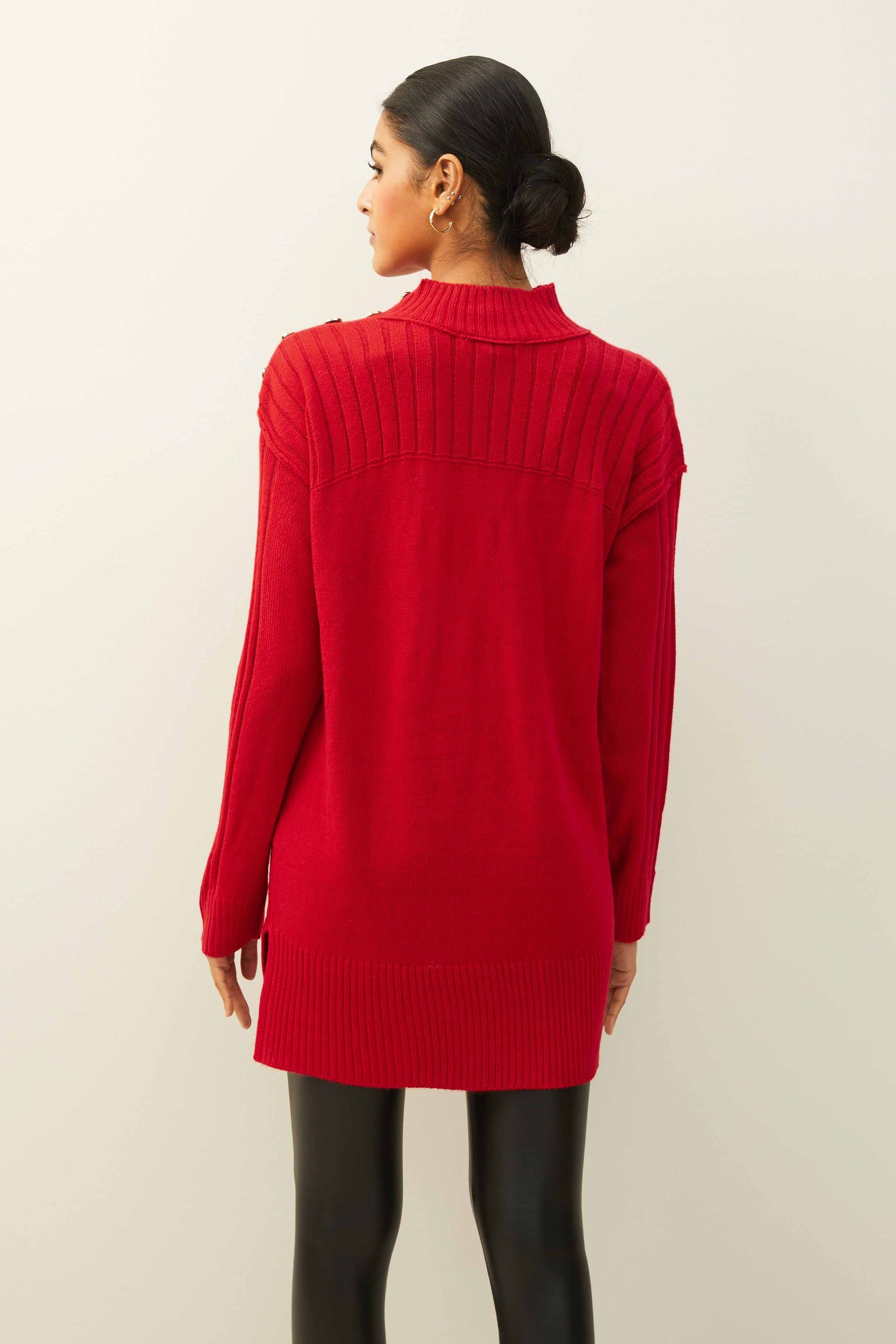 Next red jumper ladies shop