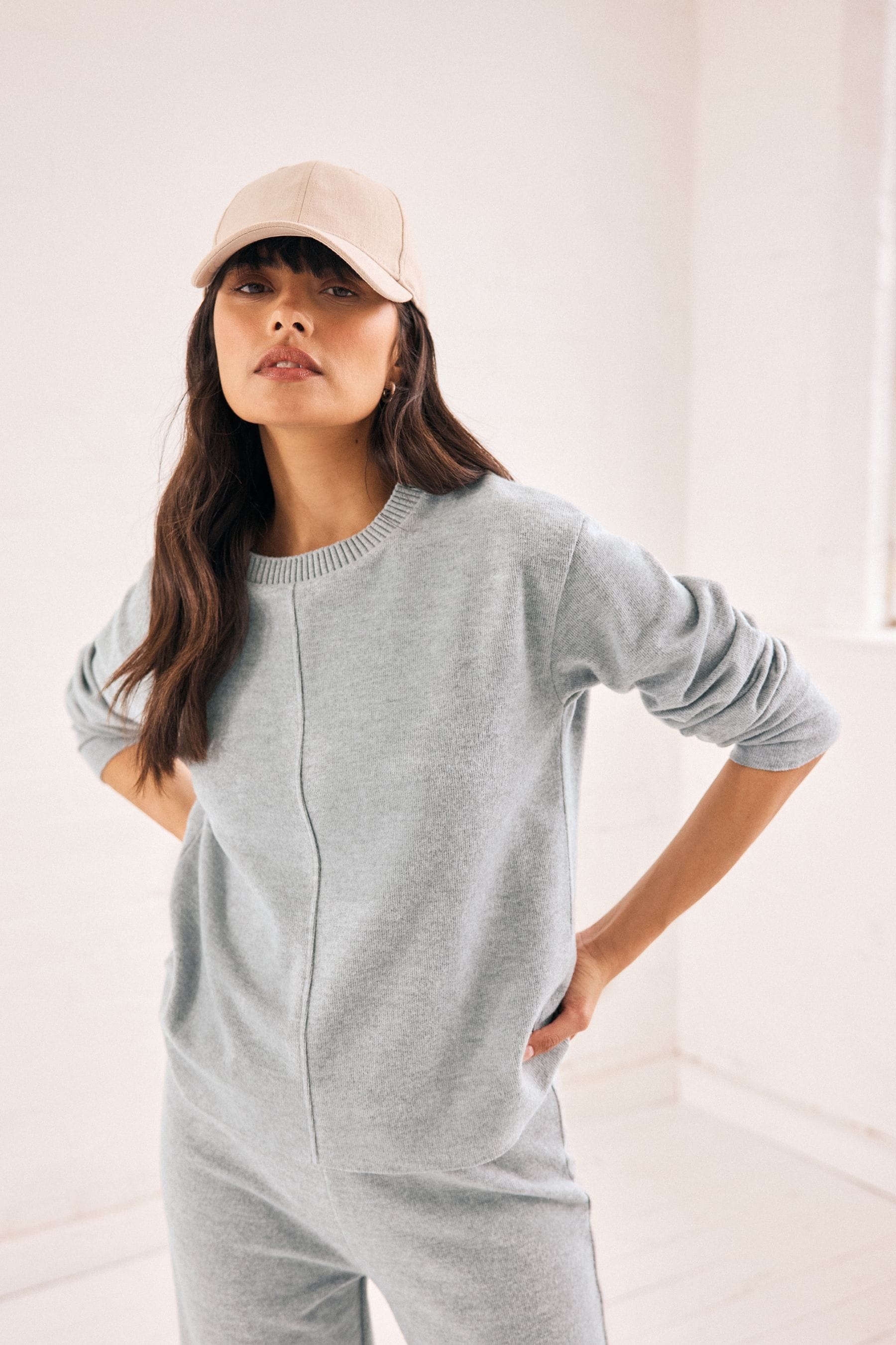 Buy Cosy Soft Touch Rib Seam Detail Crew Neck Jumper Next Ukraine