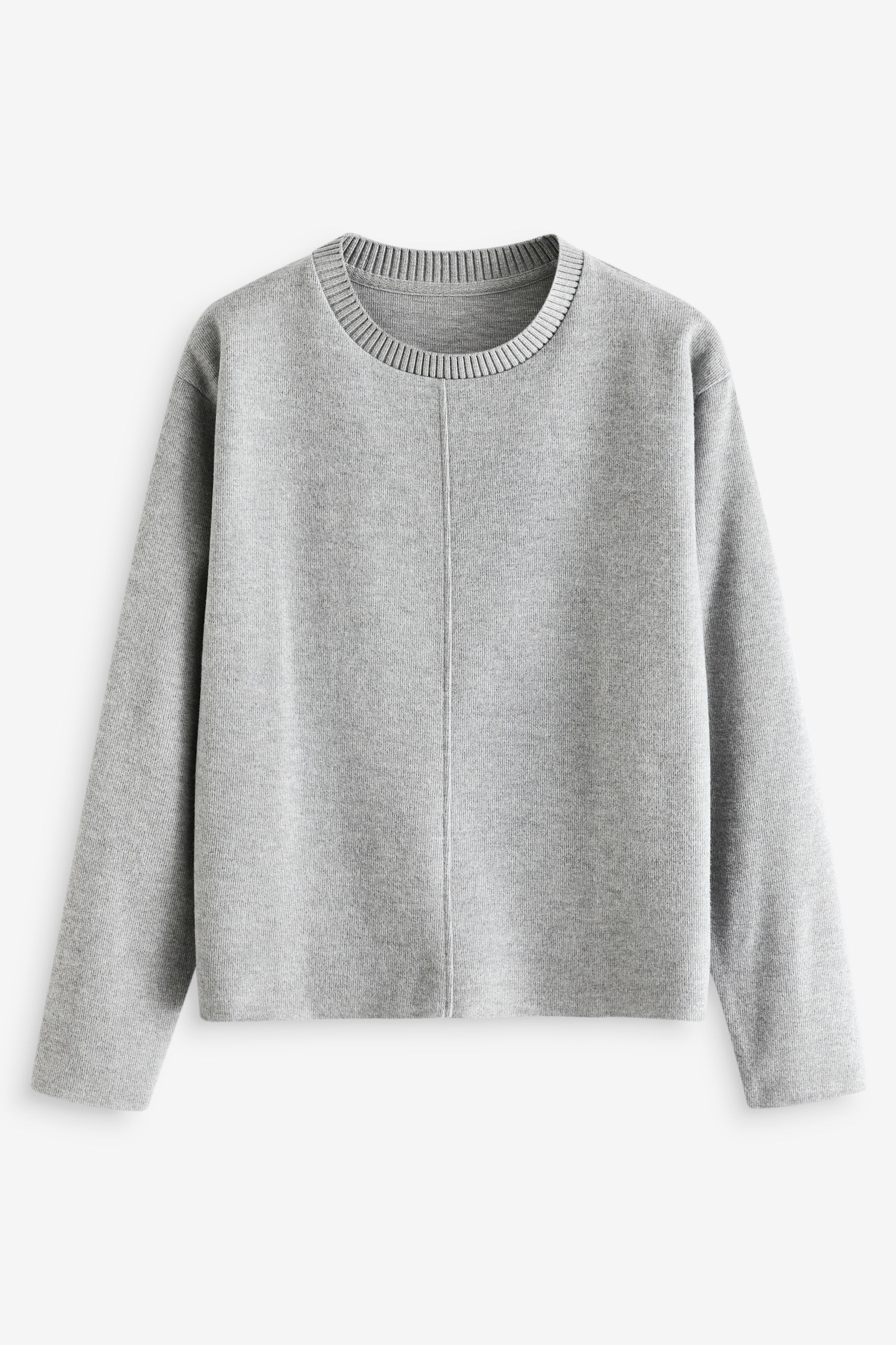 Womens grey crew neck jumper online