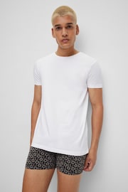 HUGO White Stretch Cotton T-Shirts 2 Pack - Image 1 of 5