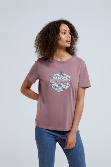 Animal Womens Purple Carina Organic Graphic T-Shirt
