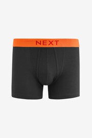 Black Bright Colour Contrast Texture Waistband 4 pack A-Front Boxers - Image 3 of 7