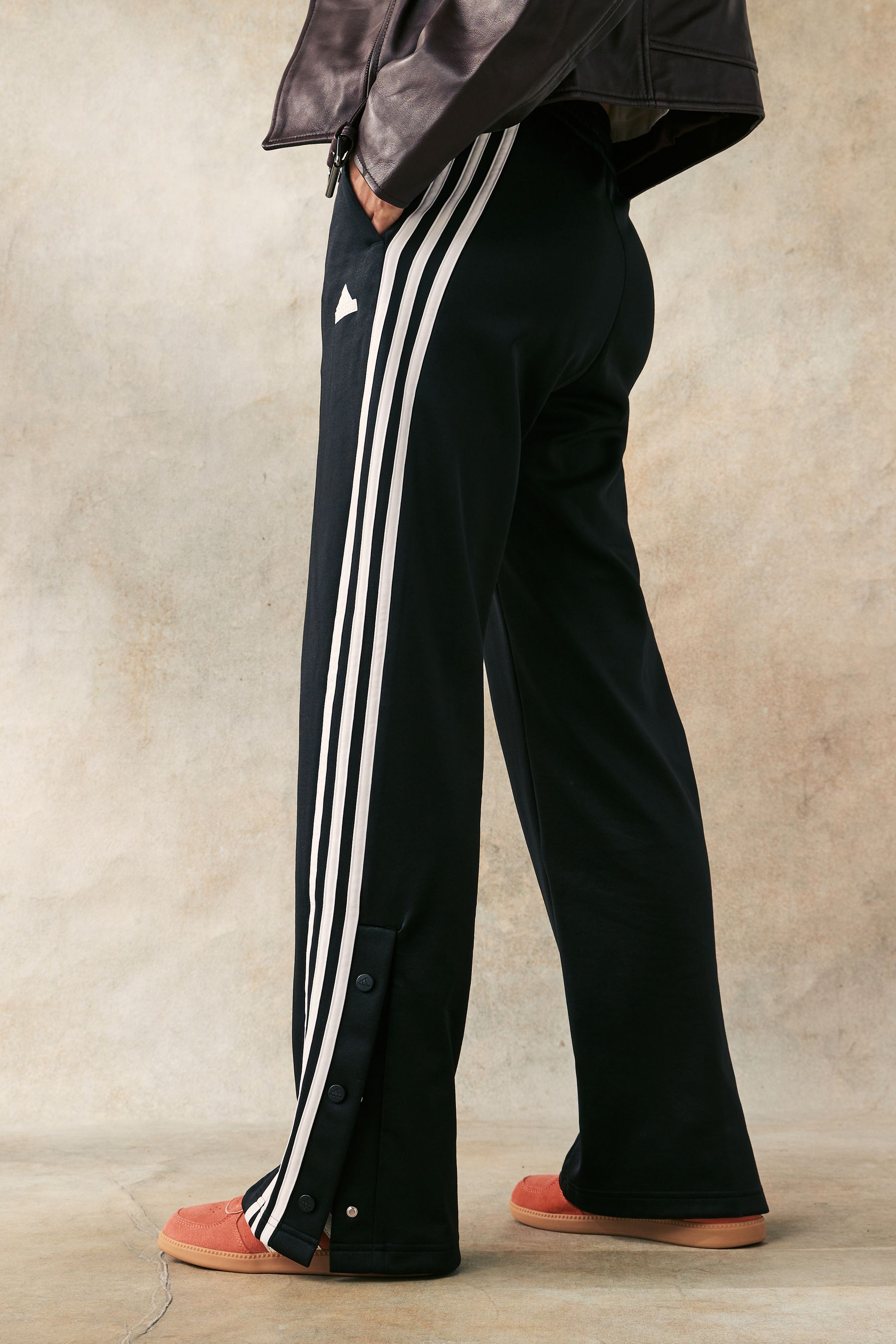 Buy adidas Black Iconic 3 Stripe Button Joggers from Next Canada