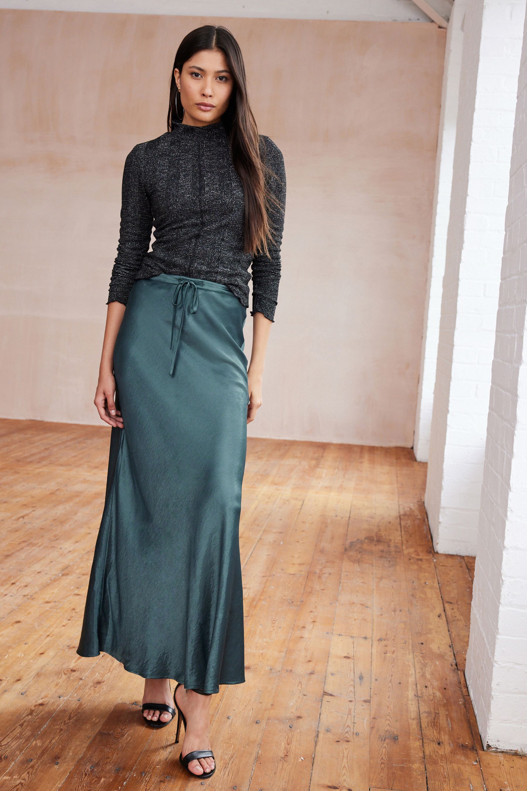 Satin skirt outfit uk sales