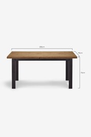 Dark Bronx Oak Effect Rectangle 6 to 8 Seater Extending Dining Table - Image 7 of 8