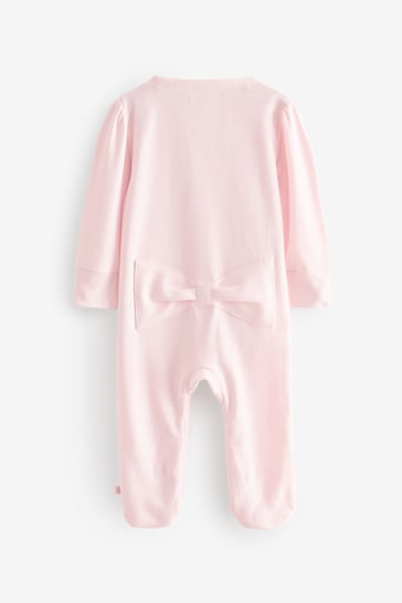 Baker by Ted Baker Bow Sleepsuit And Hat Set
