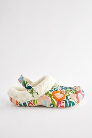 Floral Scion at Next Faux Fur Lined Clog Slippers - Image 5 of 8