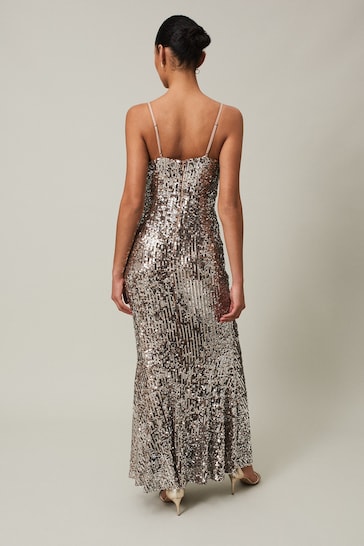 Phase Eight Metallics Thalia Sequin Maxi Dress with Cover Up