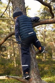 Polarn O. Pyret Blue Quilted Water Resistant Gilet - Image 2 of 4