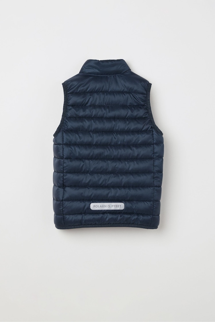 Polarn O Pyret Blue Quilted Water Resistant Gilet - Image 4 of 4