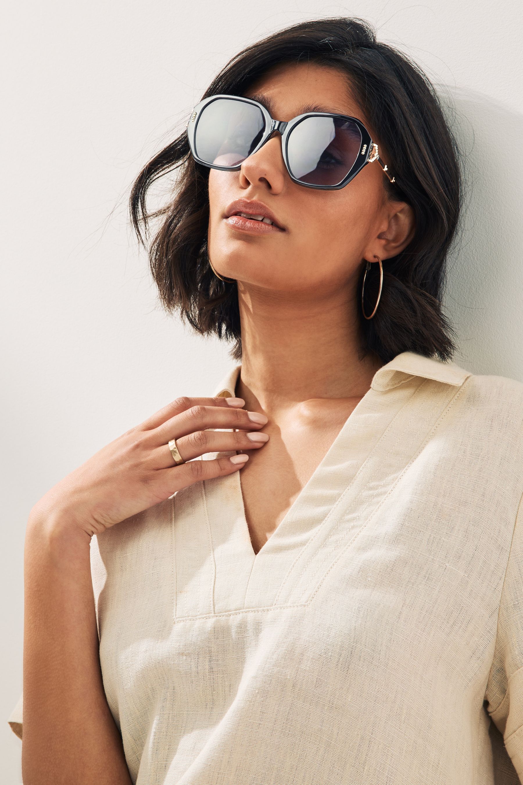 Large hexagon sunglasses 2025