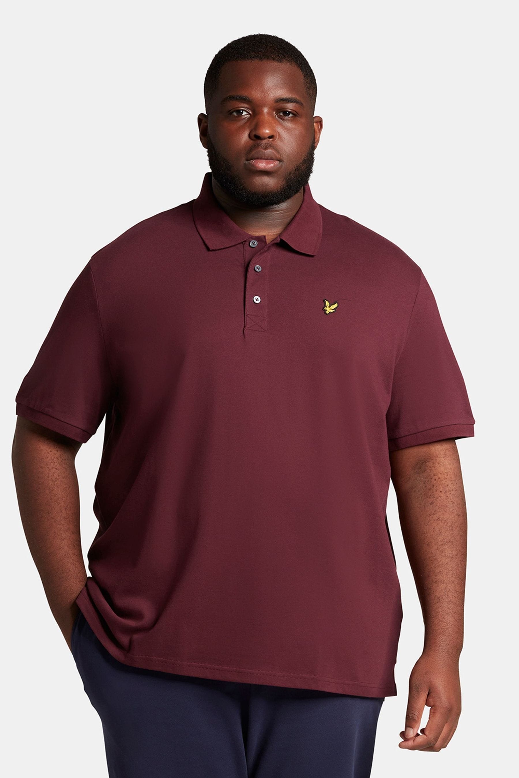 Red polo shirt plus size top