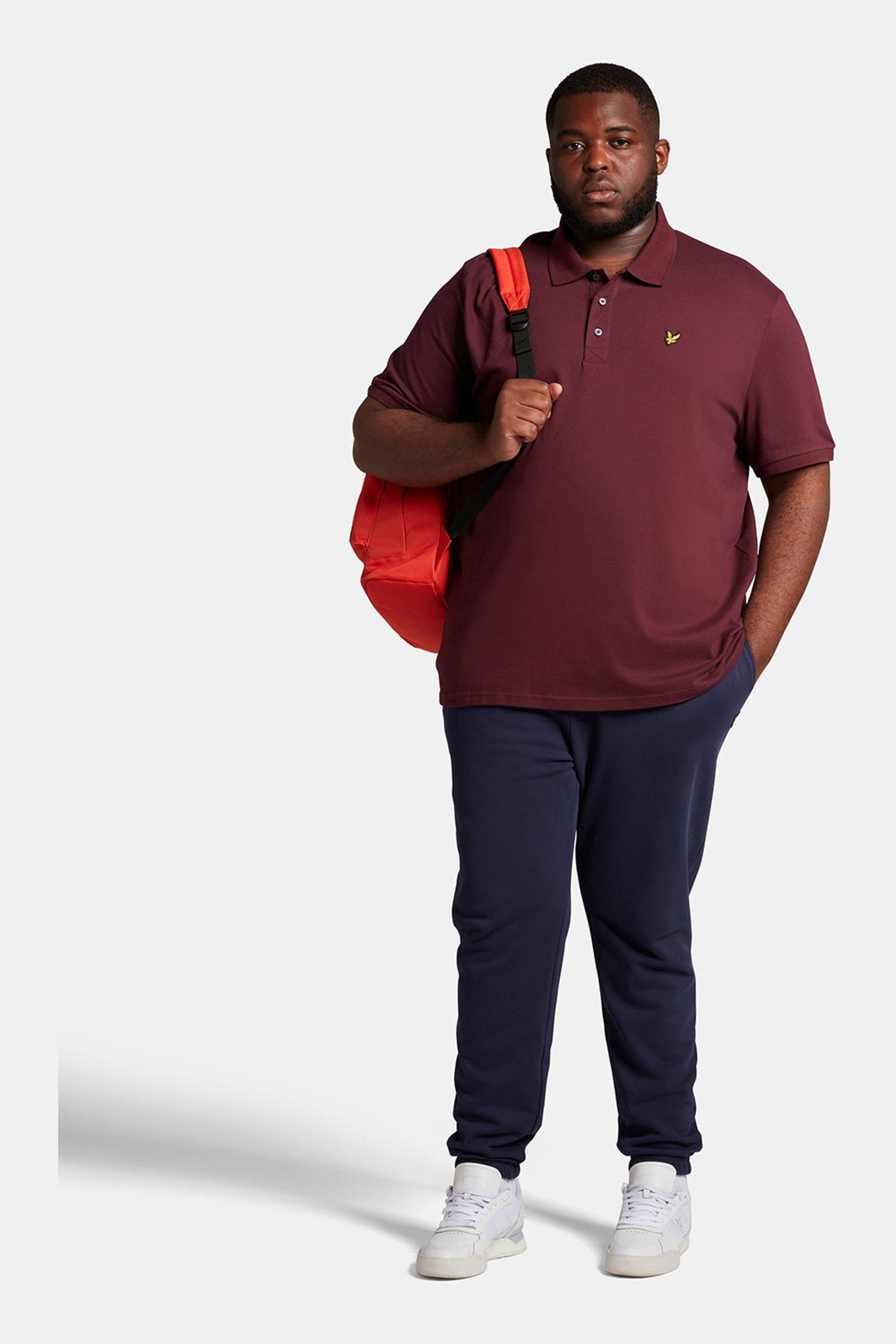 Lyle and scott burgundy polo shop