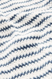 Blue/White Relaxed Crochet Button Through Shirt - Image 8 of 8