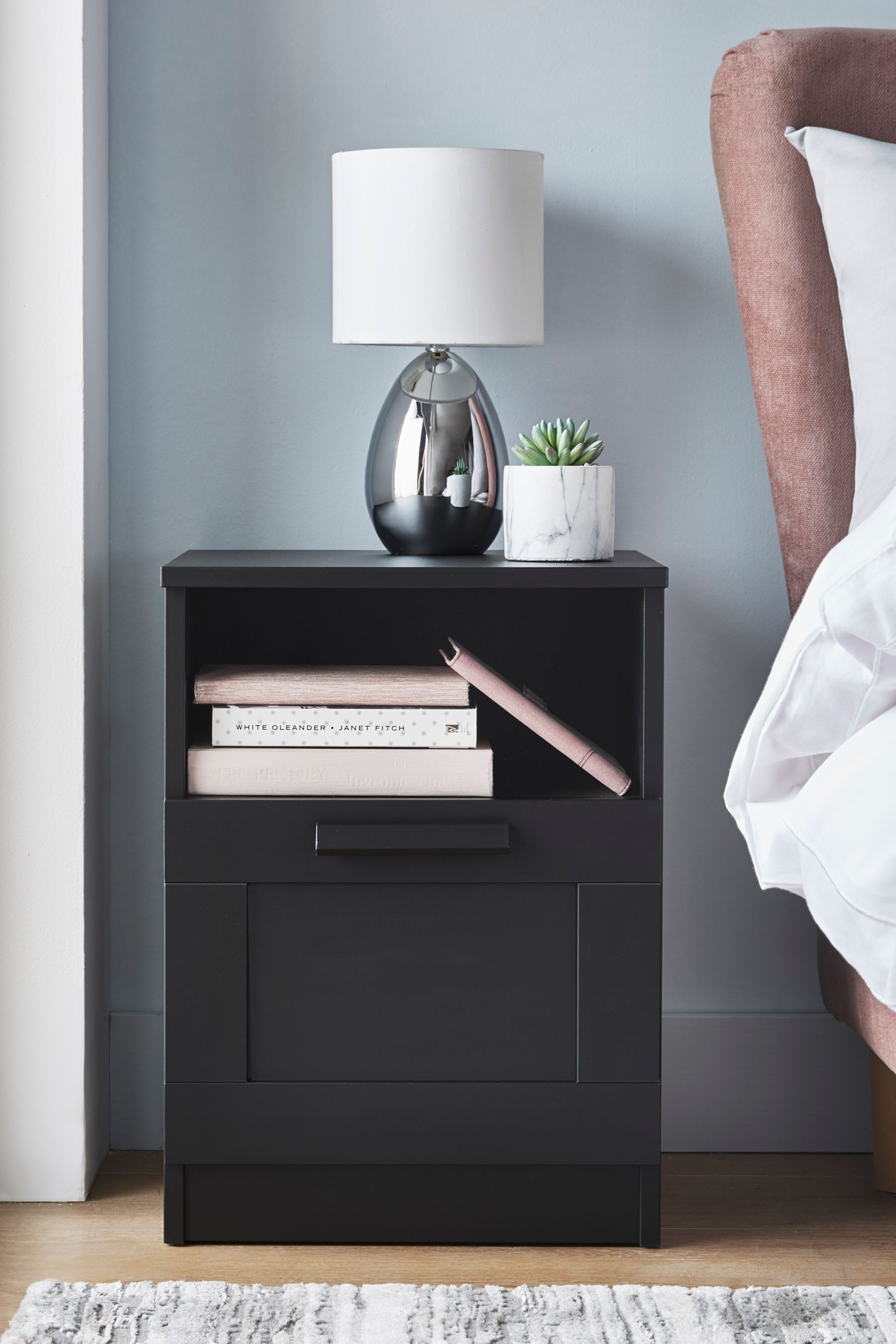 Flynn 1 drawer bedside best sale table