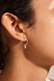 PILGRIM Silver Plated Ava Hoop Earrings with Star Drop - Image 4 of 4