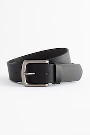 Black Casual Leather Belt - Image 2 of 4