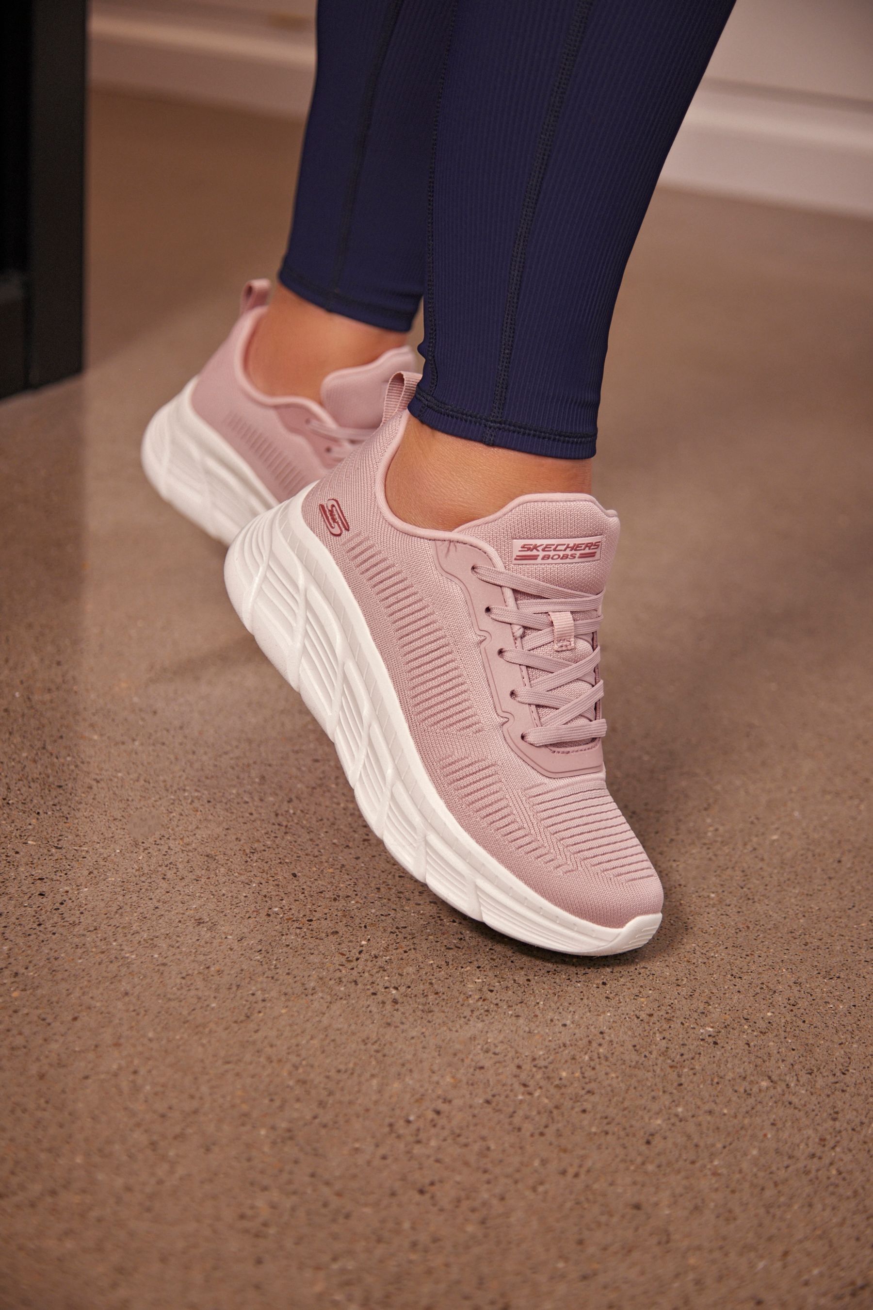 Skechers Pink Womens Bobs B Flex Hi Flying Trainers