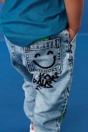 Light Blue Denim Graffiti Print Jeans (3mths-7yrs) - Image 5 of 8